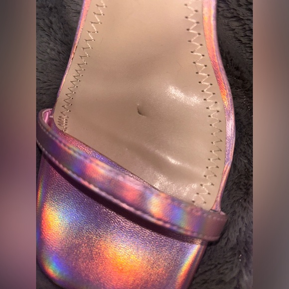 BP Metallic Pink Jessa Strappy Square Toe Heels Size 8 Barbiecore Y2K